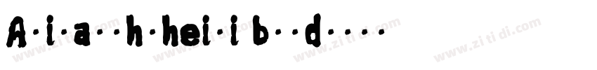 Alimanshuheiti bold字体转换